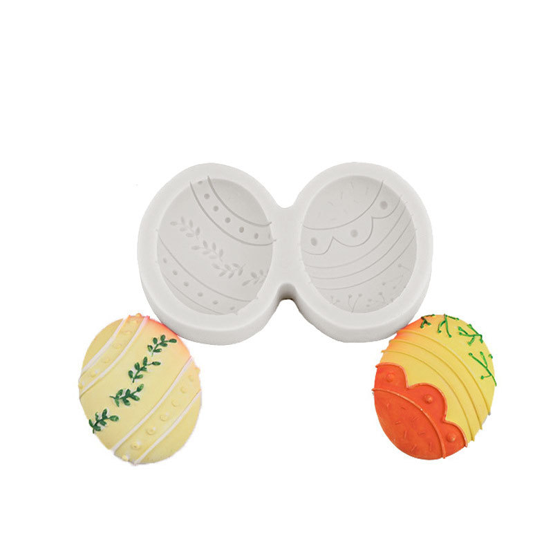 Patrón huevo silicona fondant cake DIY molde conejo de Pascua creativo hornear herramienta decoración adornos