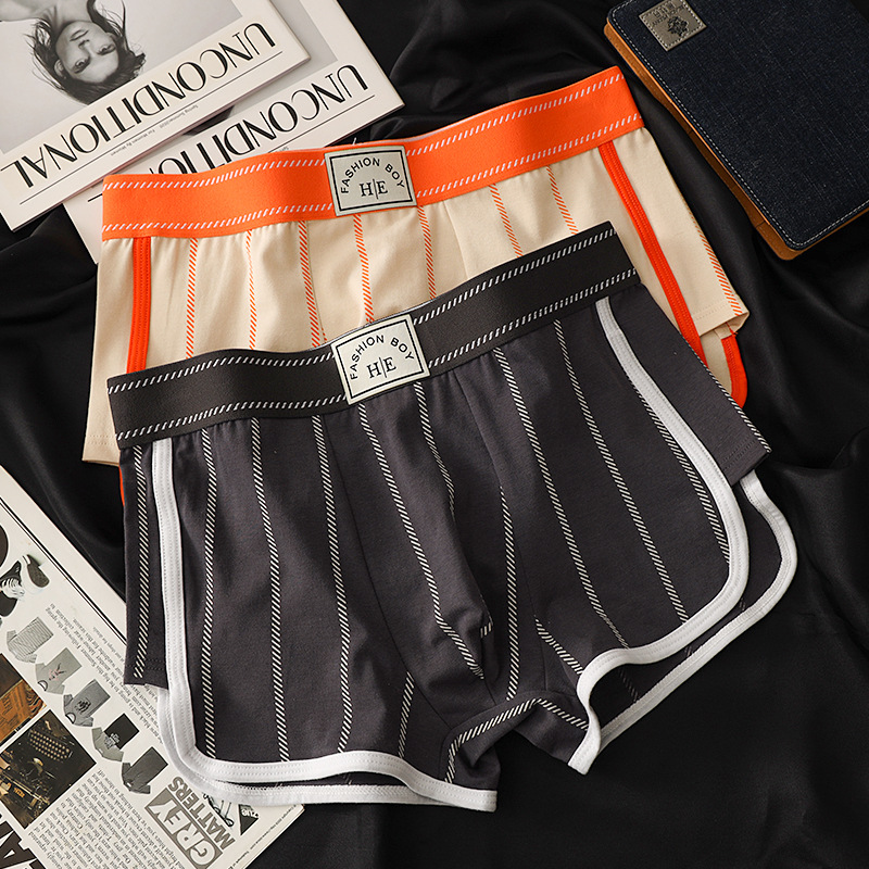 Pantalones íntimas de hombre algodón hombre pantalones cortos de ángulo plano Pantalones de cuatro ángulos Pantalones cortos de hombre procesamiento personalizado