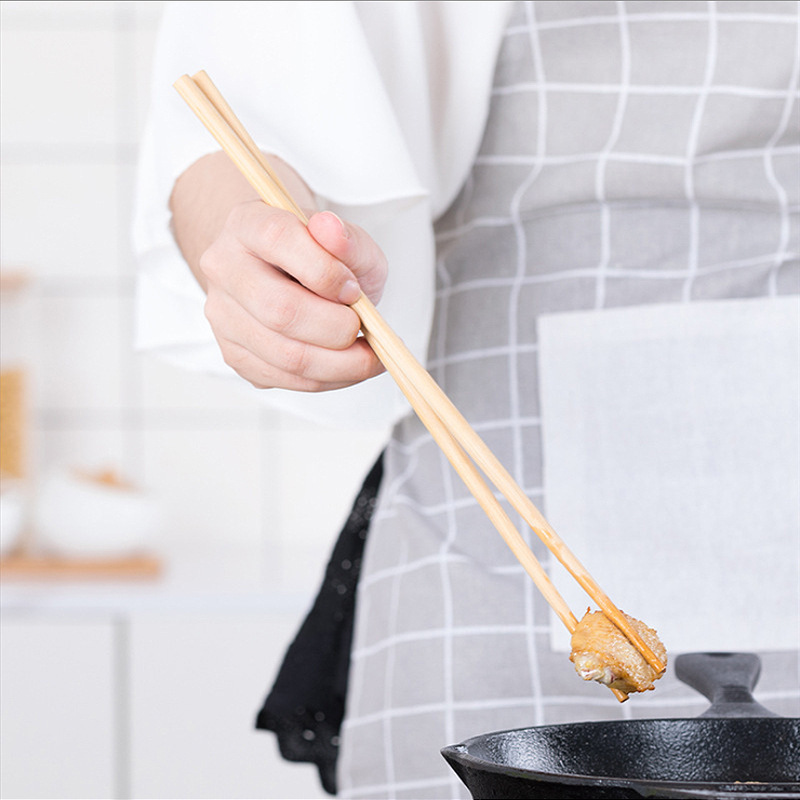 竹製火鍋箸家庭用ホテル延長竹箸キッチン多機能すくい面揚げ箸パーマ防止竹箸30cm|undefined
