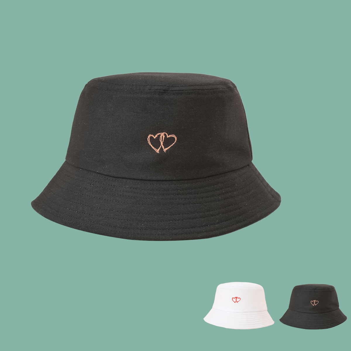 Nouvelle Mode Coréenne Style Simple Amour Chapeau De Pêcheur Parasol À Larges Bords display picture 1