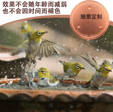 跨境亚马逊新品 bird bath  disk 鸟水池清洁器 纯铜鸟浴铜盘厂家