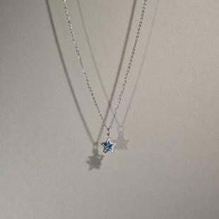 Vintage����Sky Blue Diamond�{ɫ�����ʯ��С��ins�����i���