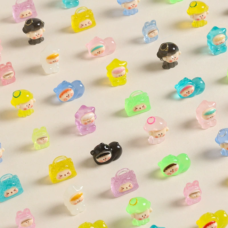 Мини-маленький светящийся фруктовый кубик Лилит, сделай сам, ювелирные изделия из смолы, аксессуары, аксессуары для куклы, настольные маленькие украшения