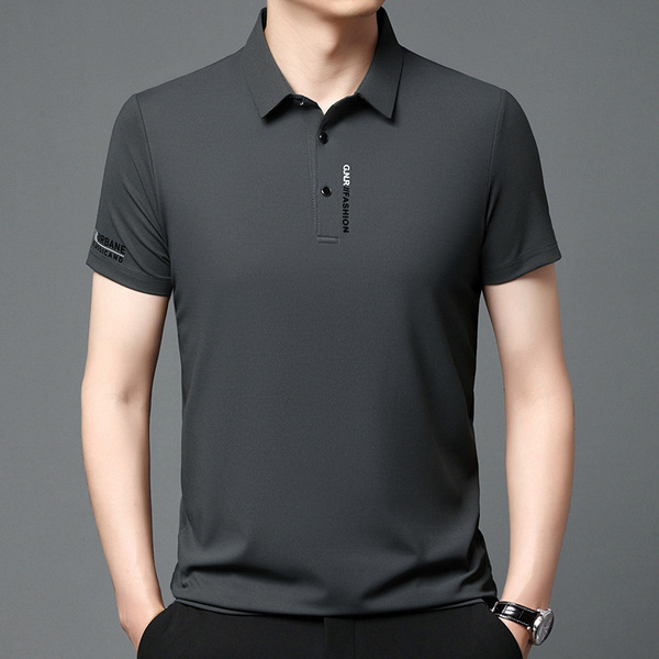 Fashionable silk universal trend casual short sleeve T-shirt