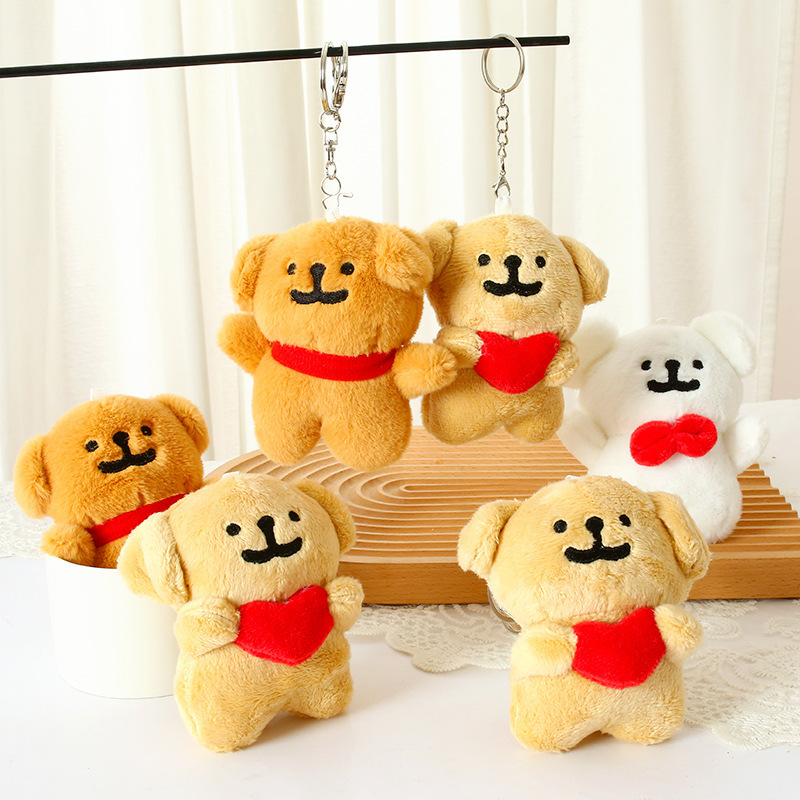 かわいいライン子犬ペンダントぬいぐるみ犬人形キーホルダーソフトかわいい布人形誕生日ギフト人形|undefined