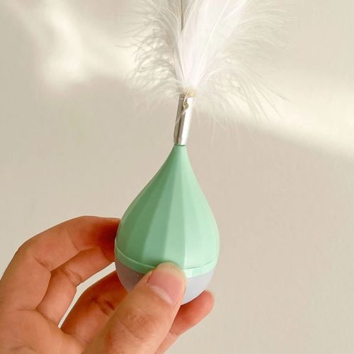 New Cat Toy with Feathers and Yo-Yo, Self-Having, Entertaining, Interactive, Chewable, for Young Cats, Intelligent Cat Toy