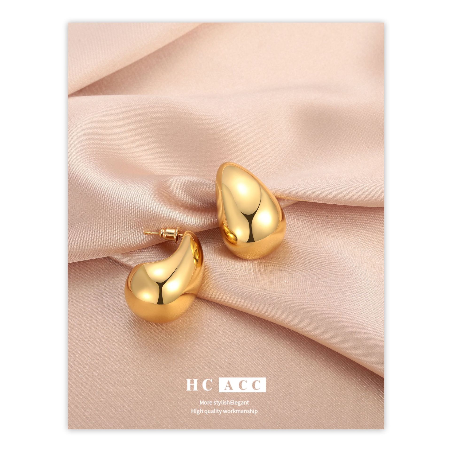 new-fashion-personalized-glossy-water-drop-stud-earrings-for-women-european-and-american-autumn-and-winter-internet-celebrity-style-niche-creative-design-ear-jewelry