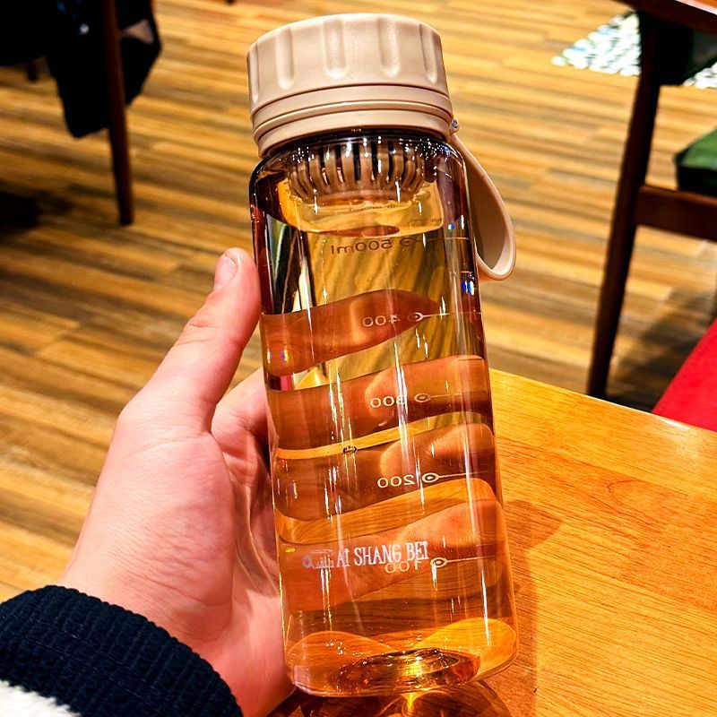 Nuevo asa simple de gran capacidad, separación de té y agua, estudiantes masculinos y femeninos resistentes a altas temperaturas, taza simple y fácil, taza de té