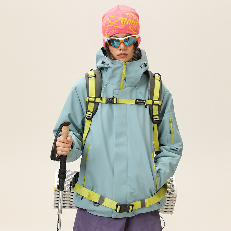杰克传洋户外轻量化冲锋衣男多巴胺色系三防夹克进藏登山服外套女|undefined