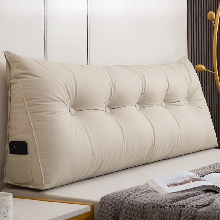 Triangular Soft Cushion Bedside Pillow Tatami Bay Window Large Backrest Dormitory Anti-Collision Pillow Bedroom Bed Waist Protector Artifact