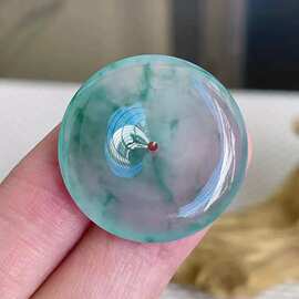 ネックレス 瓜 本翡翠 氷ヒスイ 誕生日プレゼント 縁起物 手作り 鑑別 