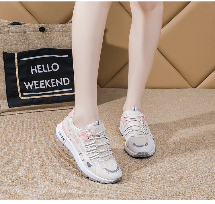 Women's Lady Tennis Shoes Leather Shoes Athletic Shoes Sneakers Mesh Durable Easy To Clean Lightweight Footgear_voghion.com