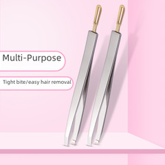 廠家批發半鍍金粉刺眉夾假睫毛拔毛拔鬍子鑷子夾化妝美容眉鉗