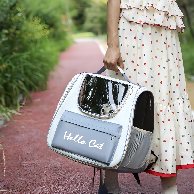 Cat Carrier Bag with Large Capacity, Convenient for Pets to Travel, Portable, Breathable, Double-Shoulder Backpack for Puppies and Cats Cat Carrier Bag with Large Capacity, Convenient for Pets to Travel, Portable, Breathable, Double-Shoulder Backpack for Puppies and Cats