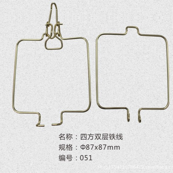 正方形密封罐双层铁线扣，铁线圈，铁线箍，五金加工，铁线加工