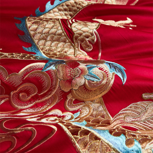 New Product 100-count 100% Cotton Long Staple Cotton Wedding Quilt Embroidered 4-Piece Set 6-Piece Set 8-Piece Set Bedding Set