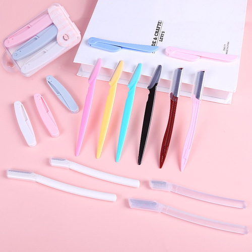 Manufacturer women's macro shaving blade beauty tool foldable beginner anti-scratch eyebrow trimmer wholesale