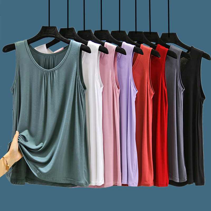 Modal Mom Camisole Women's Summer Loose Sleeveless T-Shirt Home Top Thin Outerwear Large Size Bottoming Shirt Modal Mom Camisole Women's Summer Loose Sleeveless T-Shirt Home Top Thin Outerwear Large Size Bottoming Shirt