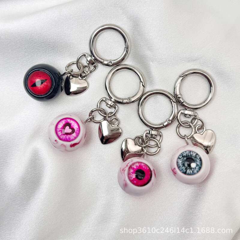 Cross-Border Popular Gothic Style Resin Eyeball Pendant Turkish Evil Eye Halloween Keychain New Accessory Cross-Border Popular Gothic Style Resin Eyeball Pendant Turkish Evil Eye Halloween Keychain New Accessory
