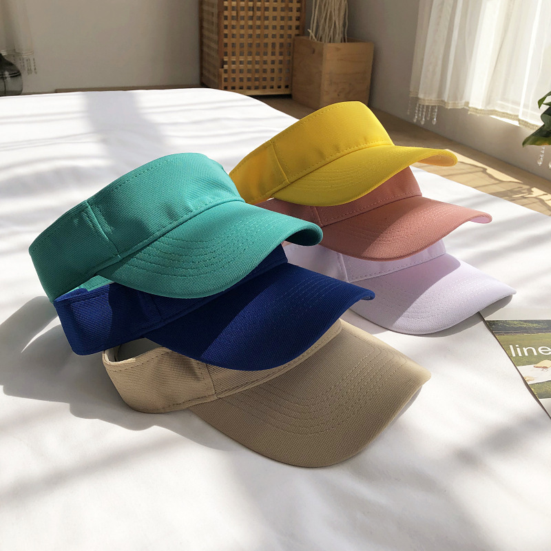 夏季帽子男女通用成人色光板遮阳棒球帽韩版户外休闲防晒空顶帽