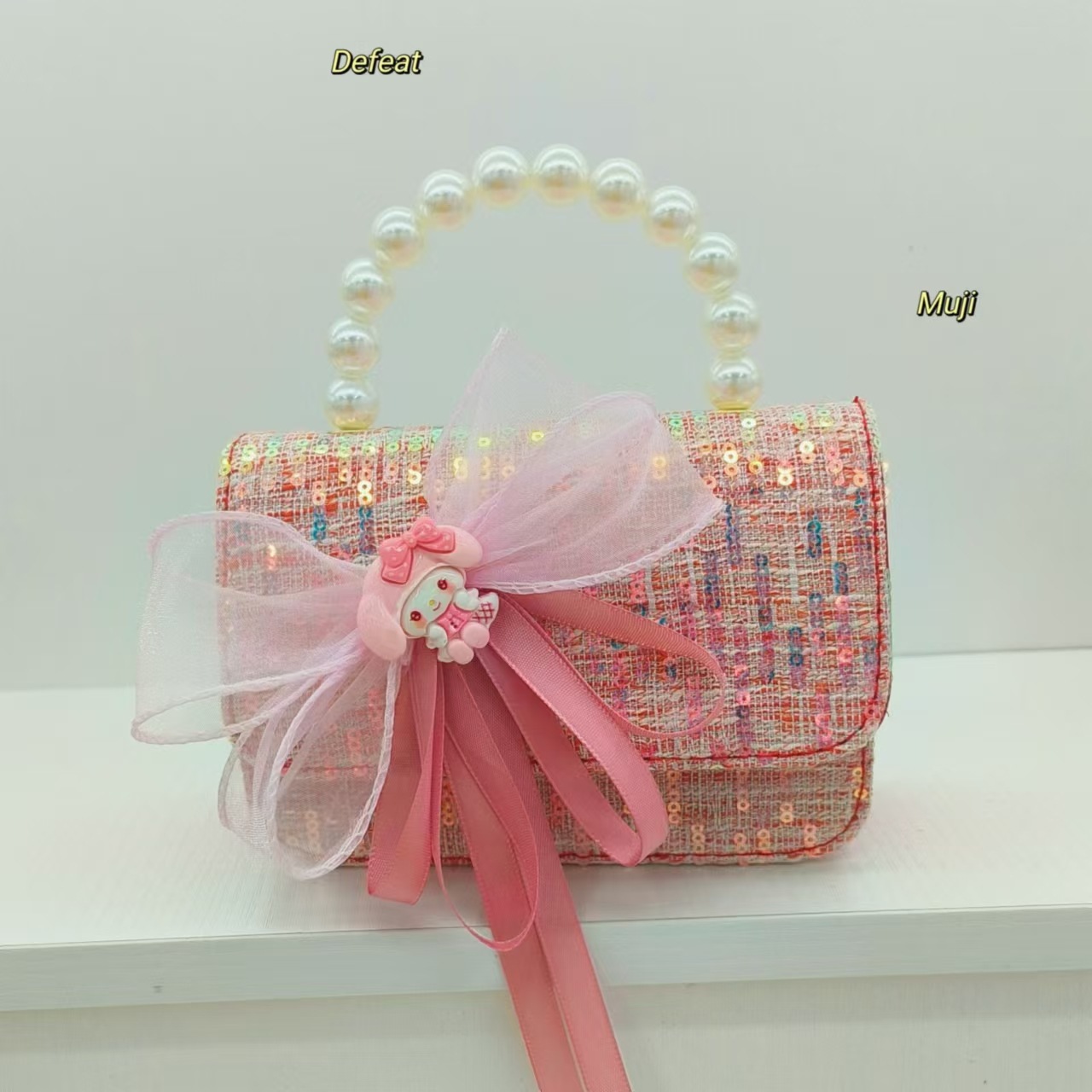 Melody Pearl bolso de princesa, bolso de accesorios, bolso de arco, bolso de cadena, bolso de Año Nuevo