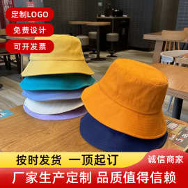 渔夫帽刺绣印字logo定制棉质男女户外遮阳男女儿童棉质盆帽定做
