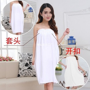 Beauty Salon Customer Sleeping Sweat Steaming Suit Bath Skirt Bath Towel Bathrobe Clothes Yellow Cotton Tube Top Wrap Chest Spring and Summer Style