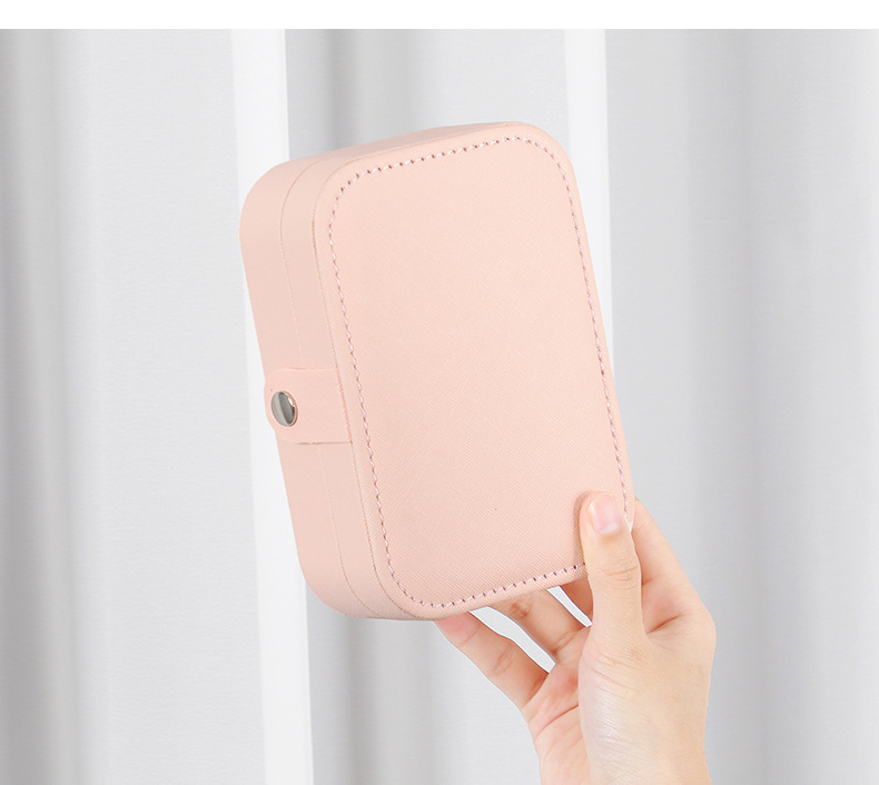 Fashion Solid Color Pu Leather Jewelry Boxes 1 Piece