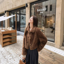 2025新款羊羔毛外套女超短款上衣海宁皮草轻奢毛毛羊剪绒外套秋冬
