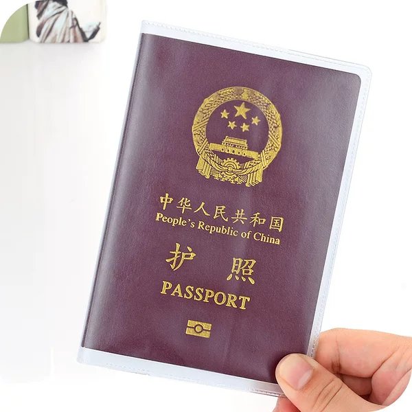 Thickened multi-card frosted transparent passport cover waterproof wear-resistant travel passport pass protective cover for studying abroad