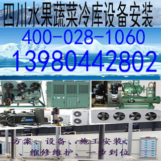 雅安蔬菜水果蔬菜李子食用菌葡萄猕猴桃冷藏保鲜库冷库机组设备
