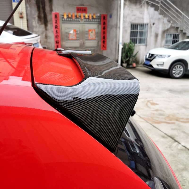 Suitable for 2011-2018 Volkswagen Polo Rear Wing Polo Modified Oding Carbon Fiber Pattern Top Wing Spoiler