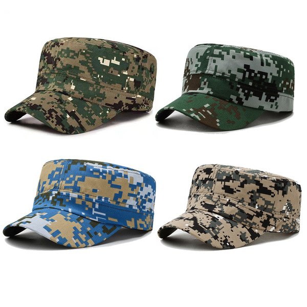 Wholesale Men's Spring and Autumn Camouflage Flat Top Hat…