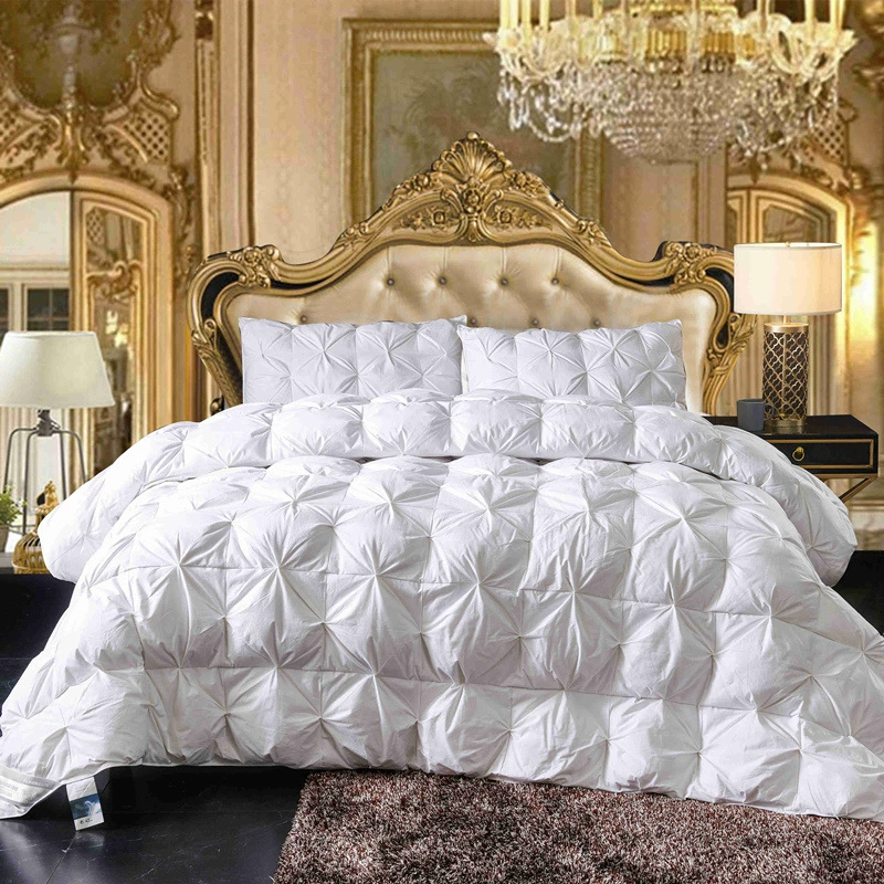 Хлопчатобумажное пуховое одеяло утолщено и теплое белое плюшевое стеганое одеяло домашнее зимнее одеяло