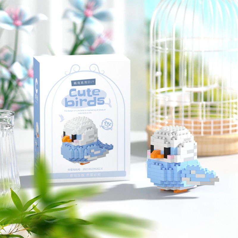 Pajaros compatibles, loros, bloques de construcción altos, flores, flores, ramas, flores, animales, decoraciones, juguetes inteligentes para niños, cabinas de mujeres