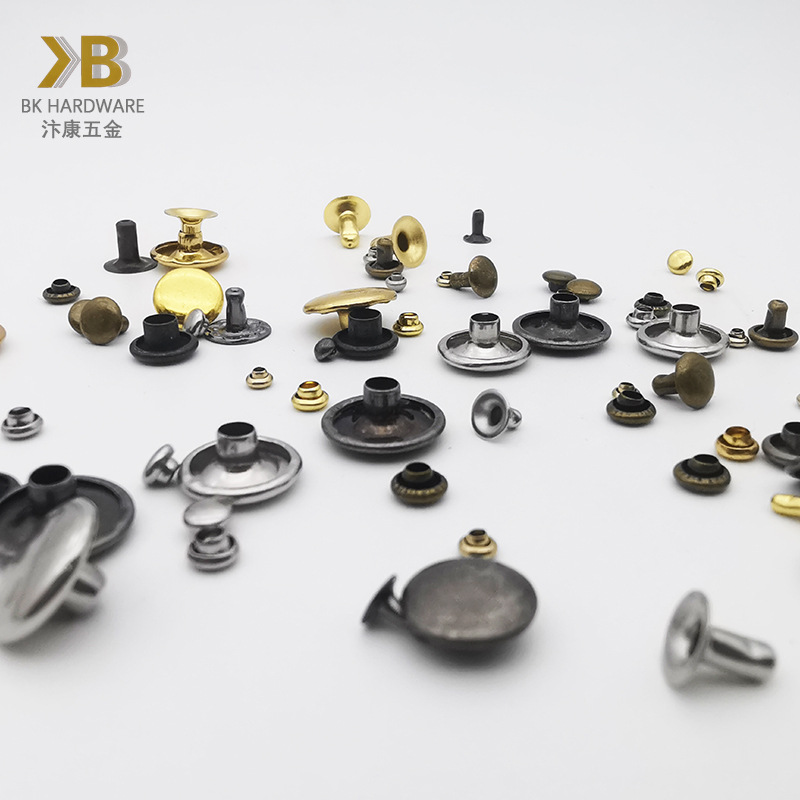 源头厂家批发各款3mm-10mm单面撞钉 双面铜铁质子母撞钉 平面铆钉-阿里巴巴