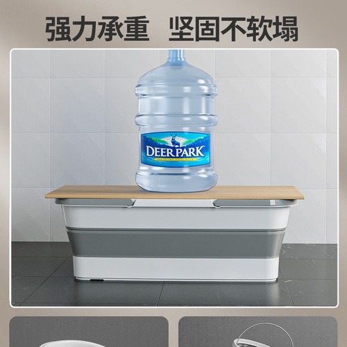 Foldable mop bucket water bucket single sale rectangular household washing mop car washing water storage plastic single bucket lightweight