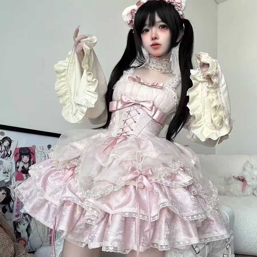 핑크 스커트 + 소매