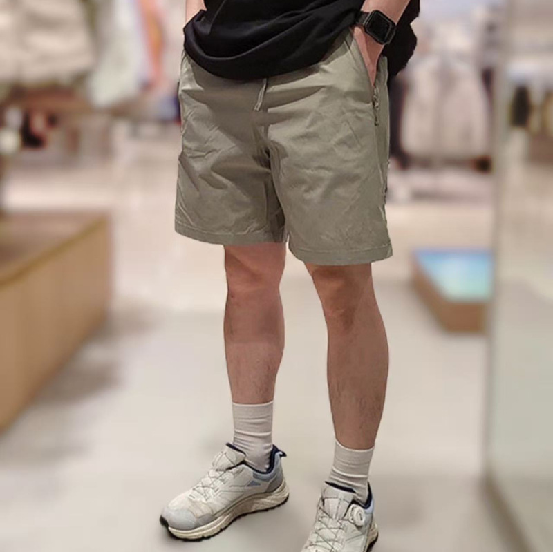 Summer New Solid Color Work Shorts Tn Men's Loose Casual Quick-Dry Five-Point Shorts Couple Korean Style Embroidered Logo