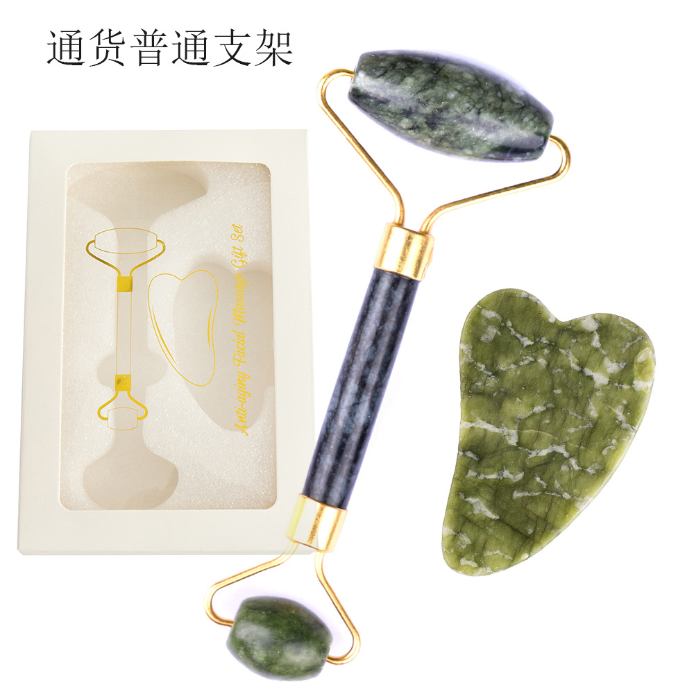 Rodillo masajeador de jade para rostro y cuerpo, palo de masaje para raspado de meridianos, fabricante transfronterizo de productos para el cuidado de la salud