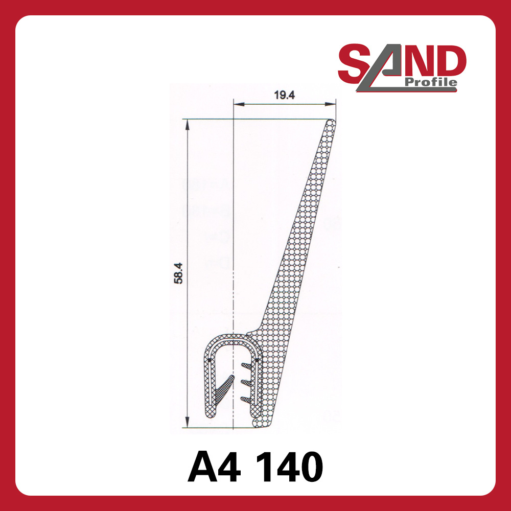 申波菲勒SAND密封条棱边保护条护边条橡胶条A4140