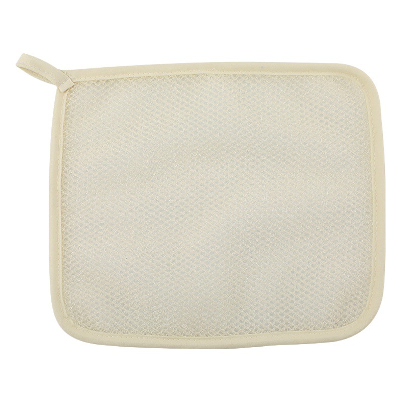 Toalla cuadrada de doble capa de nylon artefacto de baño de los hombres espuma toalla cuadrada de limpieza de la piel de las mujeres BOLA DE BAÑO plegable 22X26