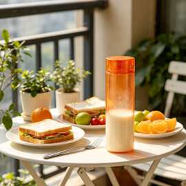 直筒款透明直升杯塑料标准直筒设计握持舒适饮水泡茶直杯