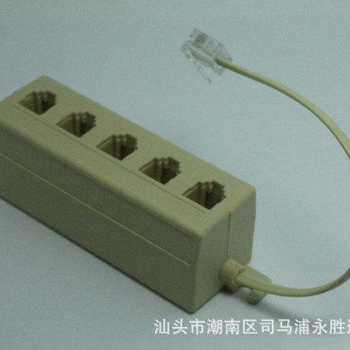 专业生产厂家 电话机配件 RJ11电话接线盒一分五，一转五6P4C