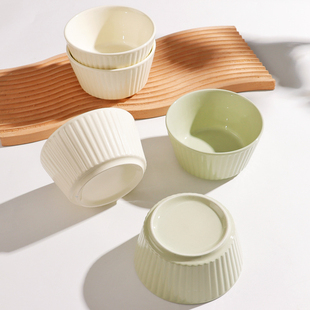 √Cream Style Rice Bowl Household 2025 New Style Ceramic Small Bowl Soup Bowl Plate Dish Set Meal
