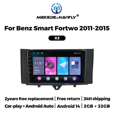 DVD Navigation, Mercedes-Benz Smart fortwo 11-15