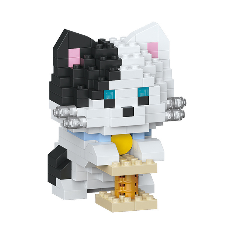 Lele Brothers ビルディングブロック子供の教育組み立て微粒子猫動物モデルレゴボーイおもちゃギフトと互換性|undefined