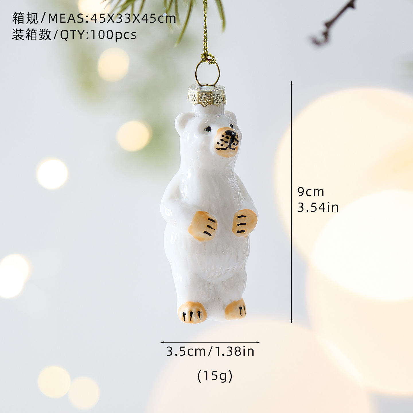 Nuevos productos transfronterizos de decoración de Navidad colgantes creativos de vidrio pintado colgantes de la atmósfera del diseño de escena