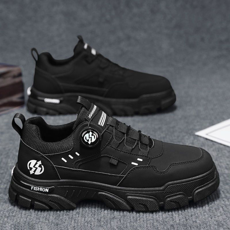 Zapatos para Hombre, Primavera 2025, Nuevos Zapatos Deportivos Casuales de Moda con Hebilla Giratoria, de Punta Baja, Antideslizantes, Impermeables para Exteriores y Trabajo