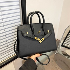 クロスボーダー女性バッグ手提げケリーバッグ女性2025新型女性プラチナバッグ大容量手提げシングルショルダーバッグ